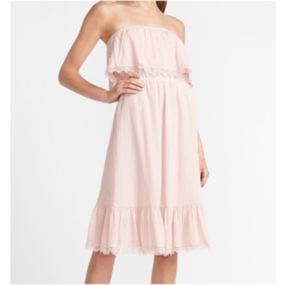 Off the Shoulder Lace Trim Dress!